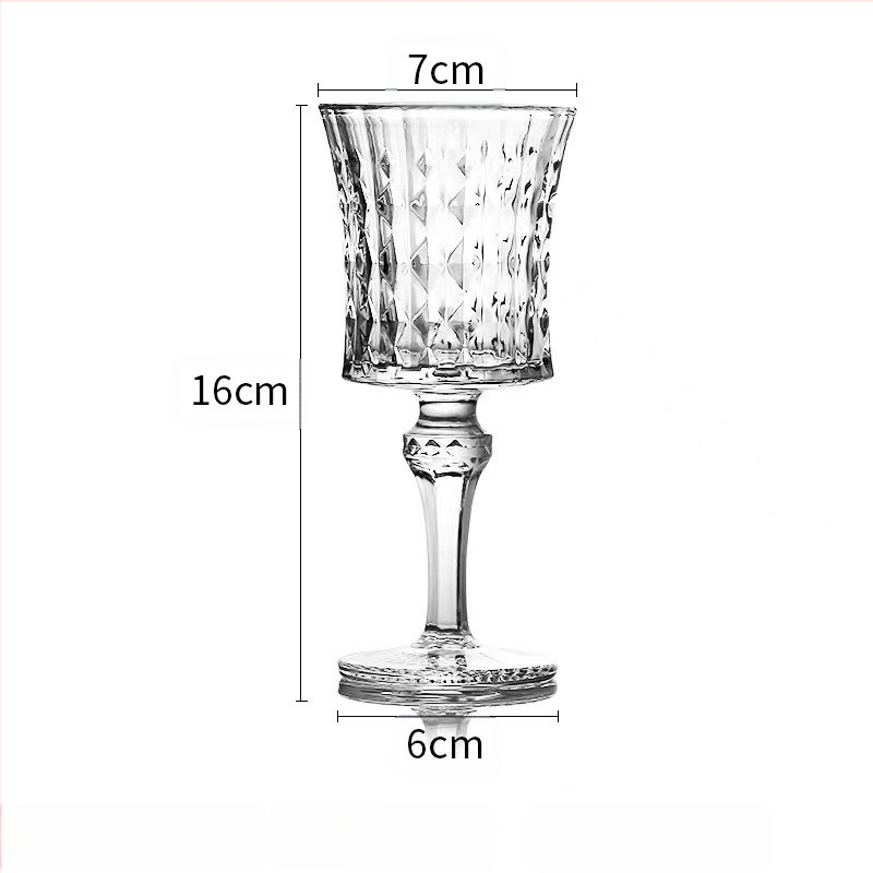 Релефна чаша за вино с винтидж чаша, висококачествена чаша без олово, чаша за шампанско с диаманти, резбована чаша за вино