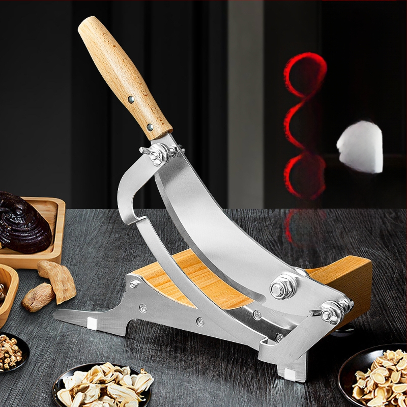 Valgomojo lazdelės peilis peilis vaistinės medžiagos buitinė maža kinų medicina džiovintos mėsos gabalėlis komercinis rankinis elnio ragas Ganoderma lucidum amerikietiškas ženšenio pjaustyklė