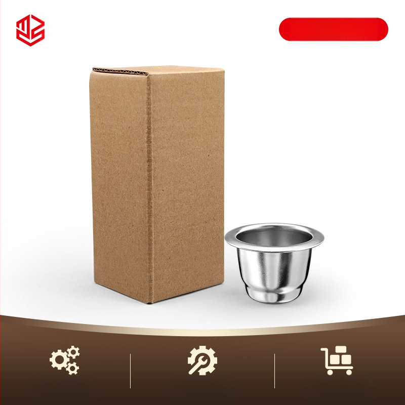 Suderinamas su tarpvalstybiniu „Xiaomi Nespresso“ nerūdijančio plieno kavos kapsulės puodeliu su daugkartinio naudojimo aliuminio folijos dangteliu