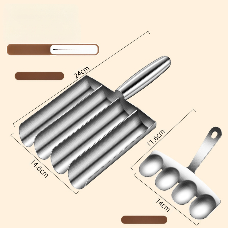 „Factory Creative 304“ nerūdijančio plieno žuvų kamuoliukų virimo aparatas karštam puodui „Sanlian“ virtuvės krevečių slydimo formos mėsos kukulių šaukštas