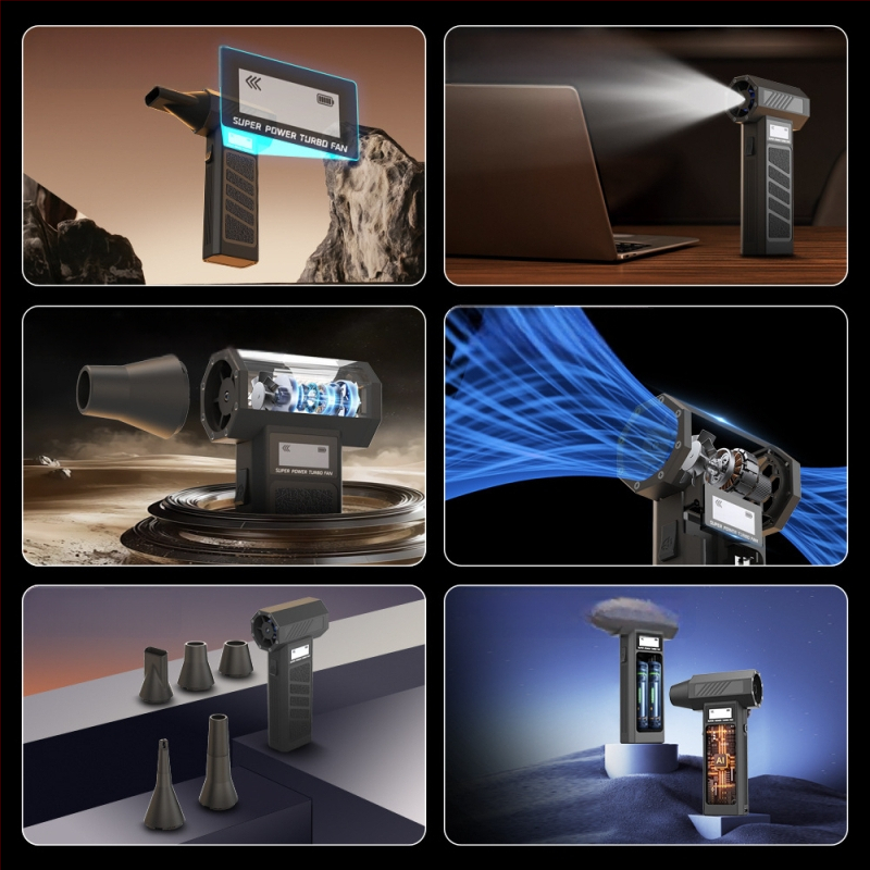 2025-ös határokon átnyúló új termék, erőszakos ventilátor, mikro turbóventilátor, nagy sebességű, feltöltött hurrikán hajszárító, porgyűjtő