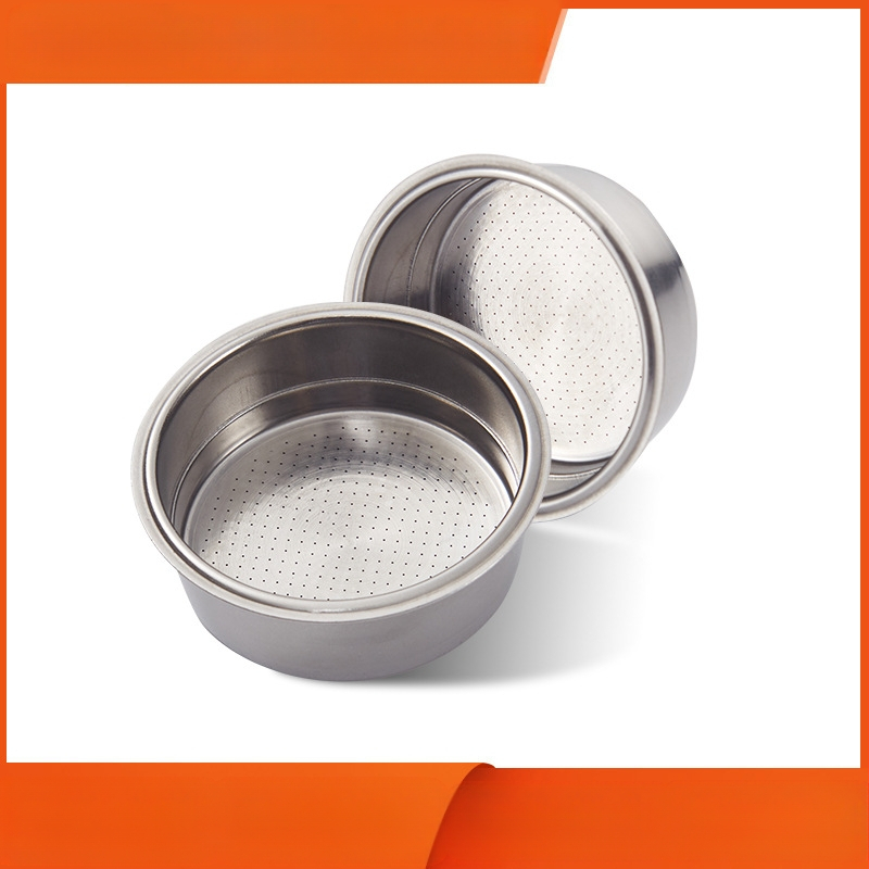 Guangdongi tootja varustab roostevabast terasest filtrit, 51 mm kahekihilist roostevabast terasest traatvõrgust topeltfiltriga kohvipulbrikaussi