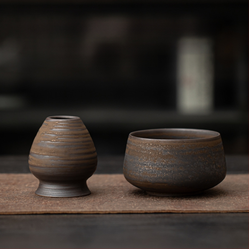 Japoniško stiliaus krosnies keitimo retro keraminis matcha dubenėlis arbatos dubenėlis arbatos dubenėlis arbatos vieta dainų dinastijos arbatos vietos įrankis