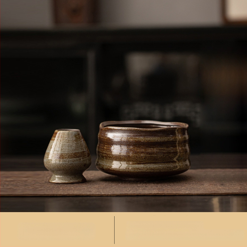 Japoniško stiliaus krosnies keitimo retro keraminis matcha dubenėlis arbatos dubenėlis arbatos dubenėlis arbatos vieta dainų dinastijos arbatos vietos įrankis