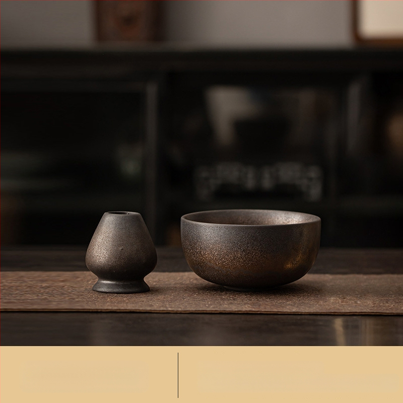 Japoniško stiliaus krosnies keitimo retro keraminis matcha dubenėlis arbatos dubenėlis arbatos dubenėlis arbatos vieta dainų dinastijos arbatos vietos įrankis