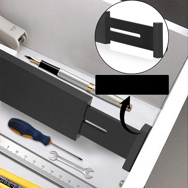 Puidust sahtli vahesein reguleeritav köögiviimistlusvahesein sahtli jagaja bambusest teleskoopvahesein hulgimüük