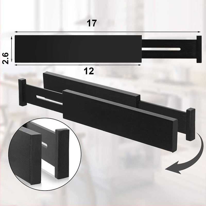 Puidust sahtli vahesein reguleeritav köögiviimistlusvahesein sahtli jagaja bambusest teleskoopvahesein hulgimüük