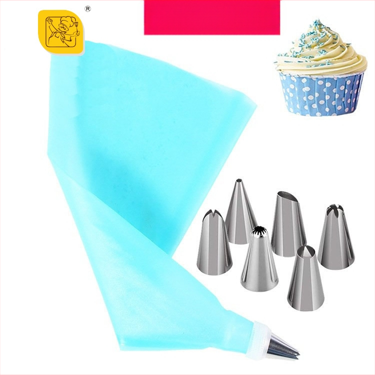 Lao tühjendamise dekoreerimisotsikute komplekt, 8-osaline roostevabast terasest tööriistakomplekt, 6-suuline TPU EVA dekoreerimiskott, valikuline