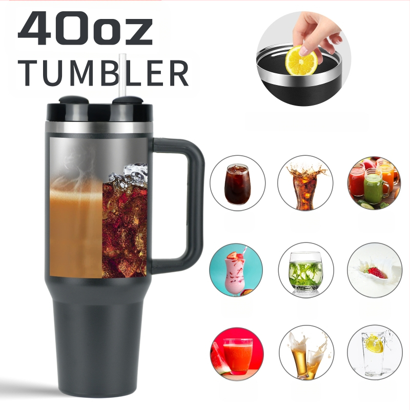 SX piiriülene 40oz suure mahutavusega käepidemega autokruus, 304 roostevabast terasest kõrrega jääkruus, kaasaskantav autotermoskruus