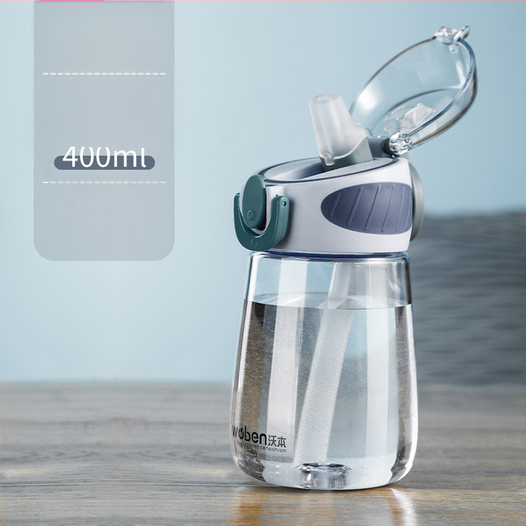 Nägus suvine õlgtass naisüliõpilastele, armas veekeetja, kaasaskantav Wubeni tass, plasttops, laste veetass