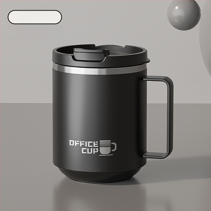 Gyárilag közvetlen szállítású, magas színű, 304 rozsdamentes acélból készült kávésbögre, tealefolyóval és fedéllel ellátott irodai bögregenerációval