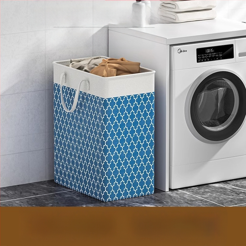 Määrdunud riiete korv majapidamises suure mahutavusega vannitoa hoiukorvi muster kaasaskantav kangas määrdunud riiete korv pesukorv veekindel hoiukott