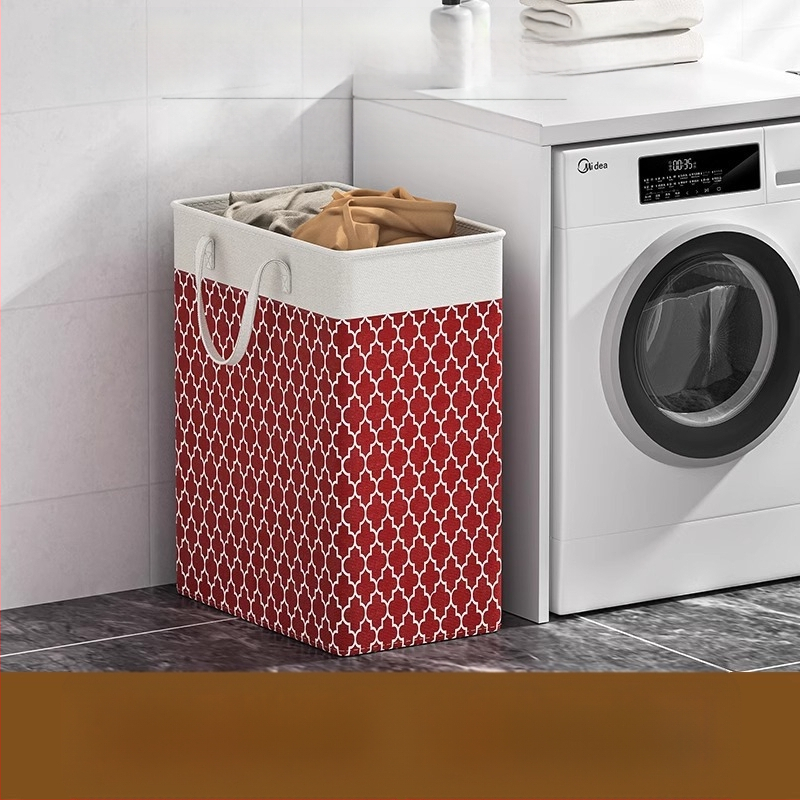 Määrdunud riiete korv majapidamises suure mahutavusega vannitoa hoiukorvi muster kaasaskantav kangas määrdunud riiete korv pesukorv veekindel hoiukott