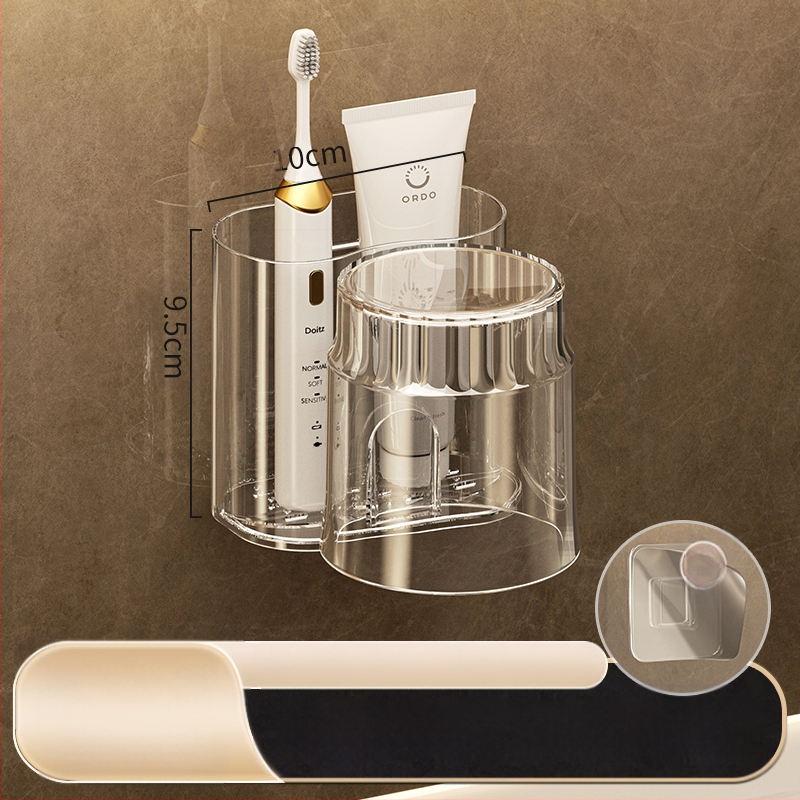 Modernus paprastas elektrinis dantų šepetėlių laikymo stovas, dantų puodelių laikiklis, pakabinamas ant sienos, tualeto plovimo puodelis, burnos skalavimo puodelis, dantų bakelio stovas