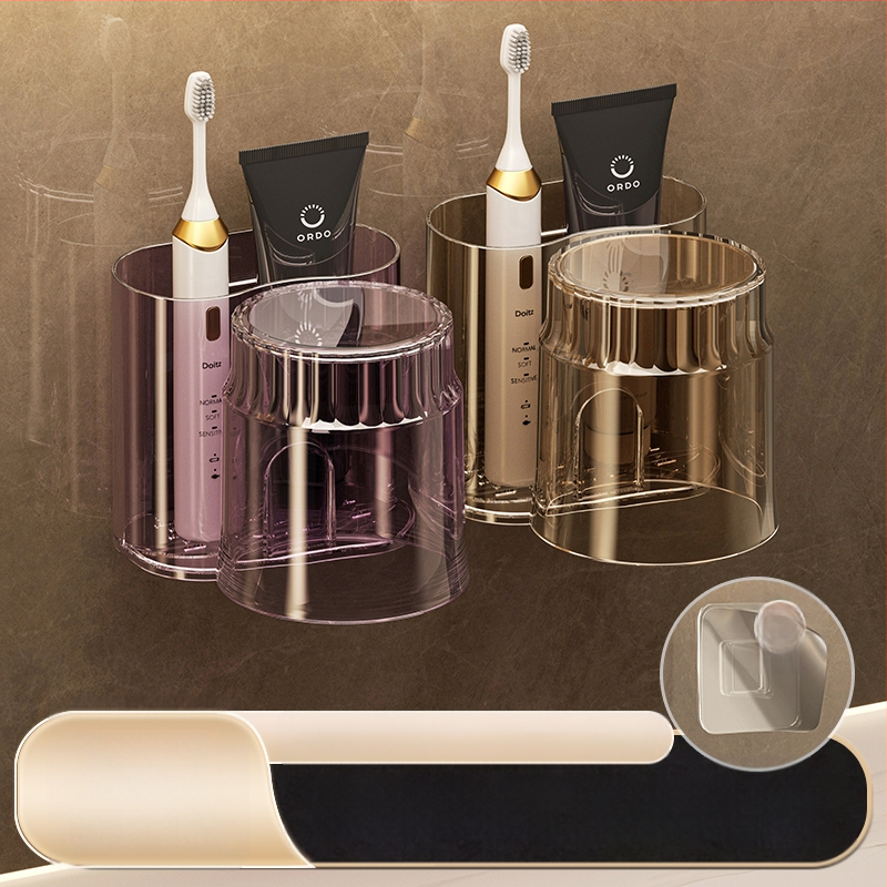 Modernus paprastas elektrinis dantų šepetėlių laikymo stovas, dantų puodelių laikiklis, pakabinamas ant sienos, tualeto plovimo puodelis, burnos skalavimo puodelis, dantų bakelio stovas
