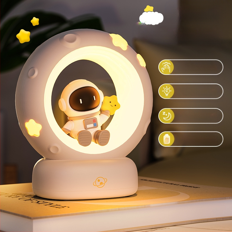Darček pre udalosť, astronaut, zbieranie hviezd a mesiaca, nočné svetlo, nabíjanie cez USB, panda, tlieskajúce svetlo, RGB atmosféra, spánkové svetlo