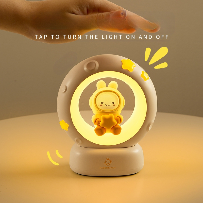 Darček pre udalosť, astronaut, zbieranie hviezd a mesiaca, nočné svetlo, nabíjanie cez USB, panda, tlieskajúce svetlo, RGB atmosféra, spánkové svetlo