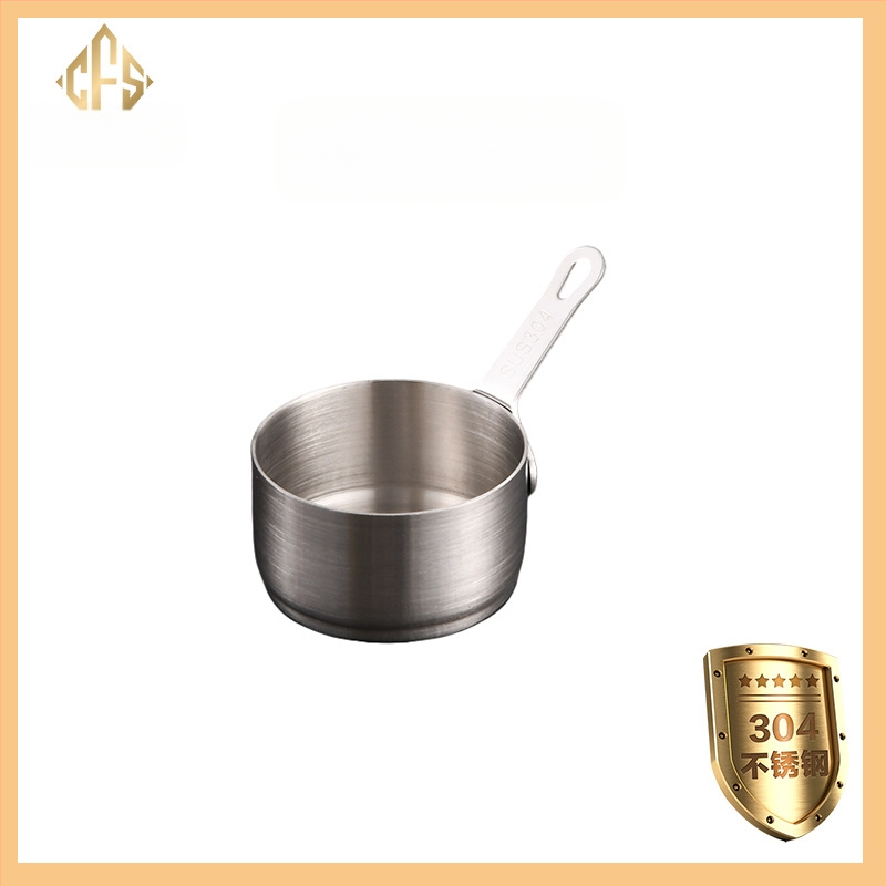 304 nerūdijančio plieno padažo puodelis su padažo lėkštute, vakarietiško restorano kepsnių padažo puodelis, kūrybingas pomidorų padažo puodelis, kibiras, stalo reikmenys