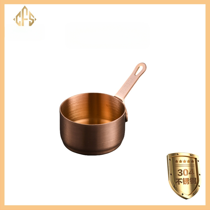 304 nerūdijančio plieno padažo puodelis su padažo lėkštute, vakarietiško restorano kepsnių padažo puodelis, kūrybingas pomidorų padažo puodelis, kibiras, stalo reikmenys