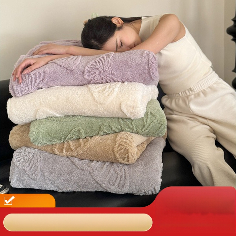 Външнотърговско трансгранично кадифено одеяло с плътен цвят, жакардово многофункционално одеяло с жакардова пеперуда, удобно меко одеяло на едро