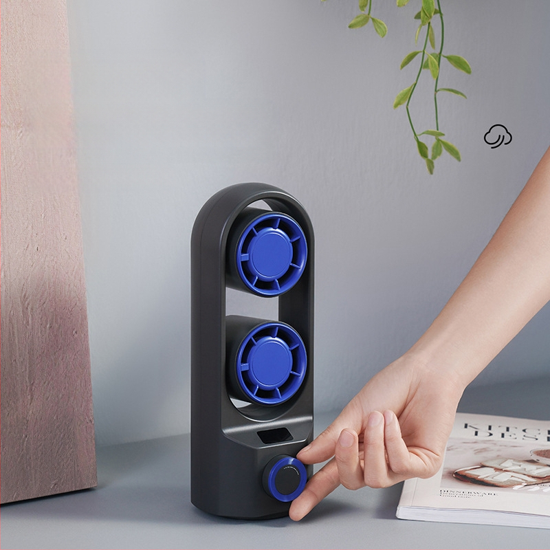 Új USB újratölthető asztali toronyventilátor, határokon átnyúló otthoni irodai rázófejes kis ventilátor, kültéri hordozható mini ventilátor