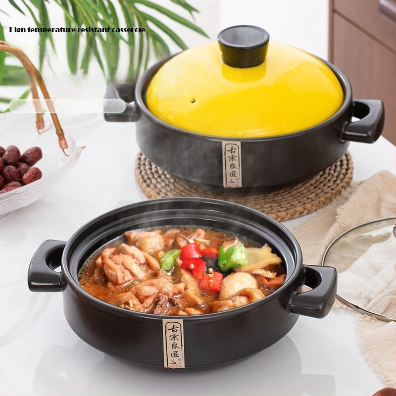 Troškintuvas, aukštai temperatūrai atsparus, sausai krekingo puodas, ryžių specialus sriubos keraminis puodas, skirtas dujinei viryklei, namų ūkiui