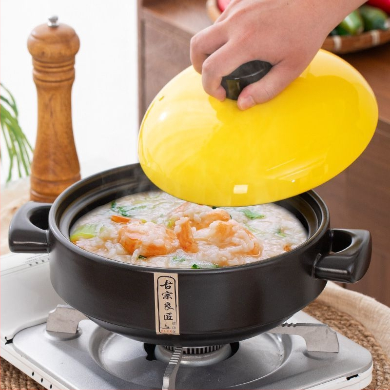 Troškintuvas, aukštai temperatūrai atsparus, sausai krekingo puodas, ryžių specialus sriubos keraminis puodas, skirtas dujinei viryklei, namų ūkiui