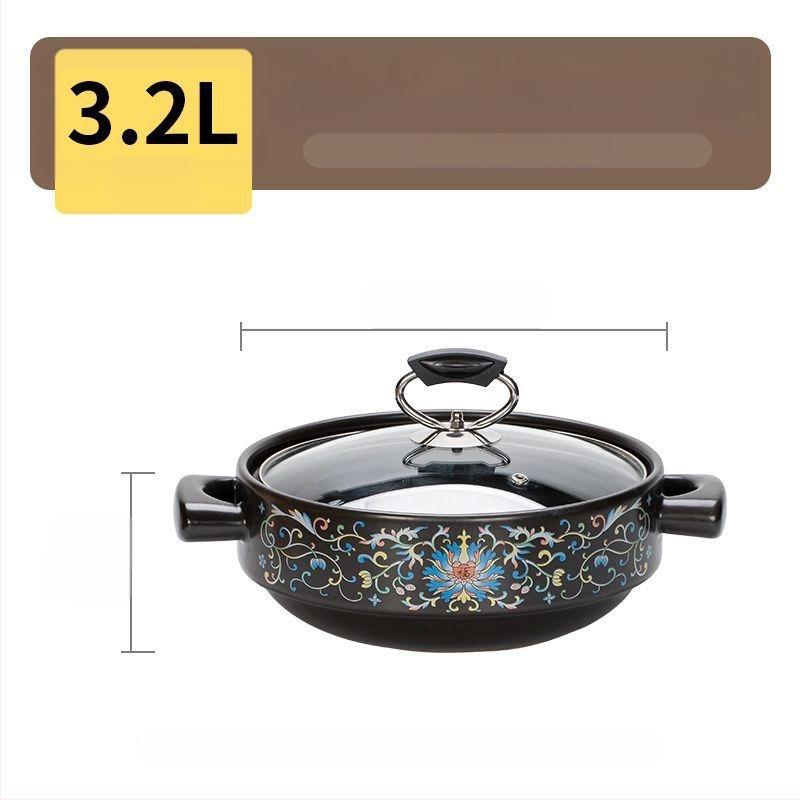 Troškintuvas, aukštai temperatūrai atsparus, sausai krekingo puodas, ryžių specialus sriubos keraminis puodas, skirtas dujinei viryklei, namų ūkiui