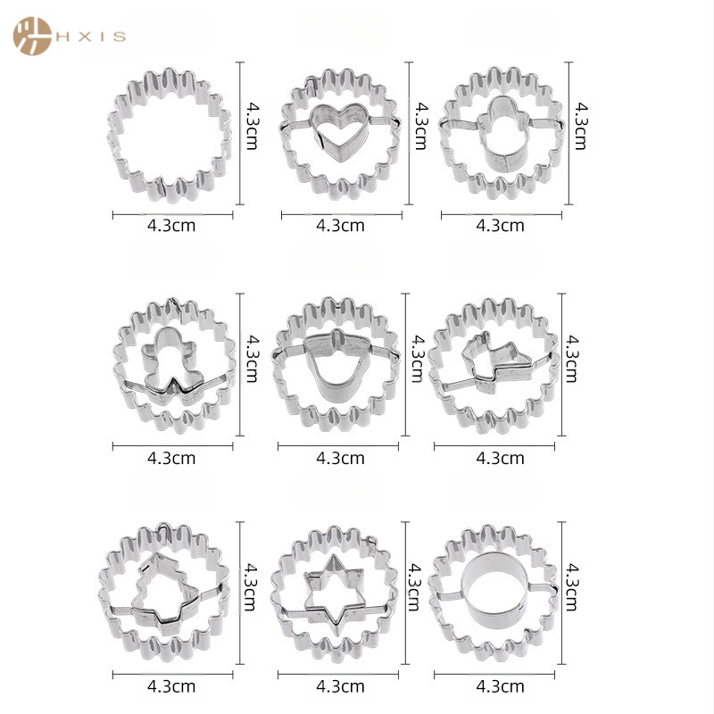 Roostevabast terasest jõuluküpsisevormide komplekt, 9-osaline Fontaine`i moosikoogivormide komplekt, lihavõttepühade suhkrukoogivormide komplekt, piparkoogimehe vormid