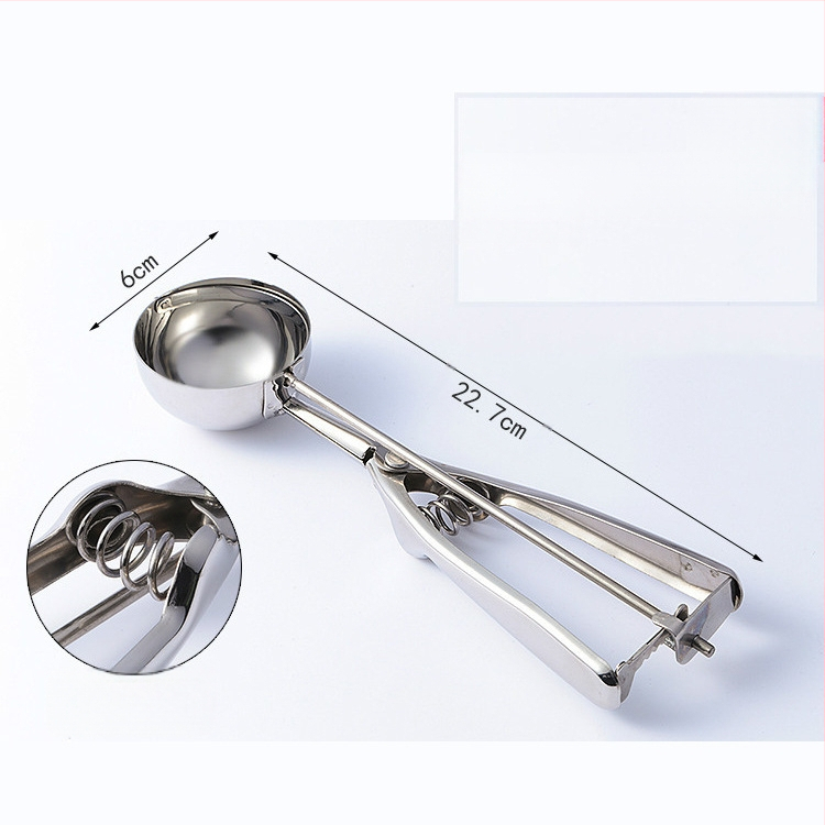 „Amazon“ naujo stiliaus šaukštas, sutirštintas nerūdijančio plieno ledų šaukštas, ledų matavimo šaukštas, vaisių rutuliukų kastuvas, tarpvalstybinis ledų šaukštas