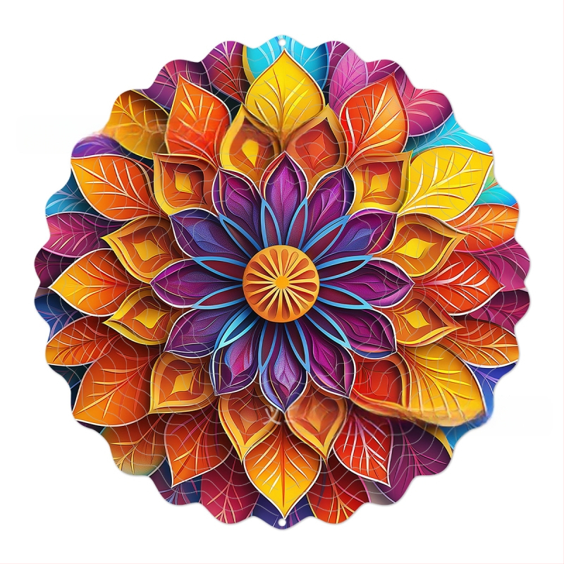 Tarpvalstybinis gamyklinis tiesioginis 3D besisukantis vėjo varpelis, skirtas spalvotam kiemo sodo metaliniam pakabinamam dekoravimui