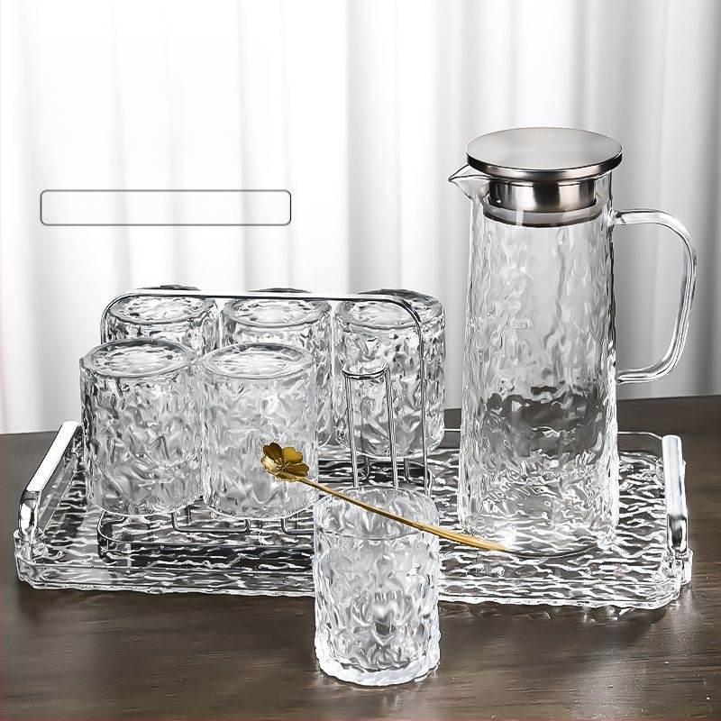 Σύγχρονο ιαπωνικό ελαφρύ πολυτελές γυάλινο βραστήρα κρύου νερού μεγάλης χωρητικότητας, διαφανές, ανθεκτικό σε υψηλές θερμοκρασίες κοστούμι για οικιακή χρήση