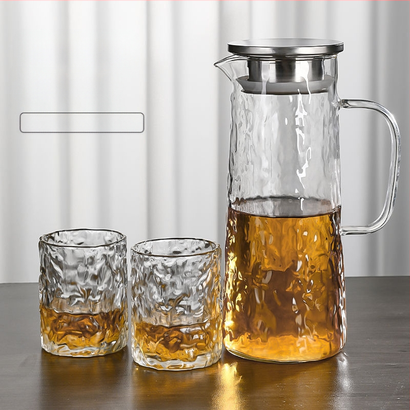 Σύγχρονο ιαπωνικό ελαφρύ πολυτελές γυάλινο βραστήρα κρύου νερού μεγάλης χωρητικότητας, διαφανές, ανθεκτικό σε υψηλές θερμοκρασίες κοστούμι για οικιακή χρήση