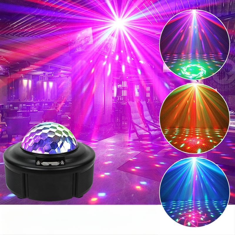 Amazoni siseruumides pöörlev maagiline pall värviline diskobaar laservalgus KTV projektsioonvälk lavavalgus