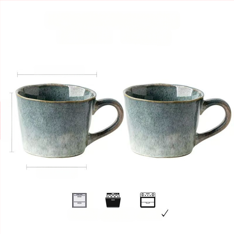 2 krosnies glazūros puodeliai poroms puodelių pora vandens rašto keraminiai vandens puodeliai pusryčiams dovana namams