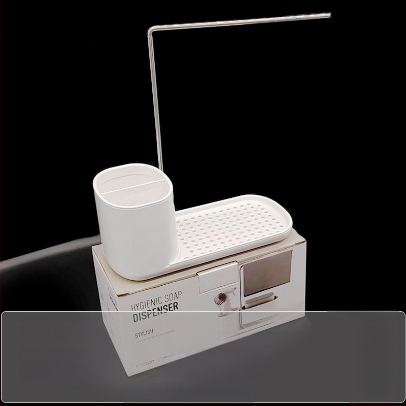 Köögi tööpinna käsitsi pressitud seebikarp roostevabast terasest kaltsuraua pesuvahendi dosaator töölaua viimistlusriiul