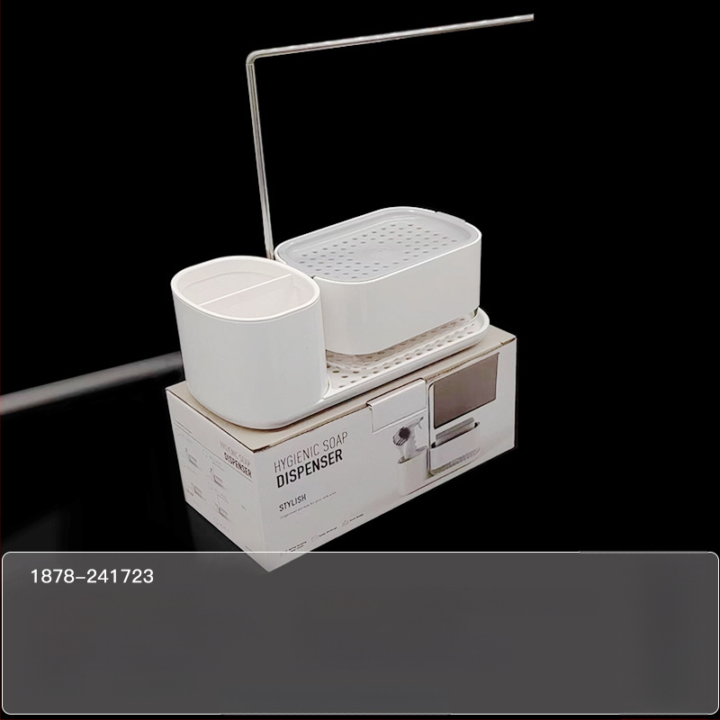 Köögi tööpinna käsitsi pressitud seebikarp roostevabast terasest kaltsuraua pesuvahendi dosaator töölaua viimistlusriiul