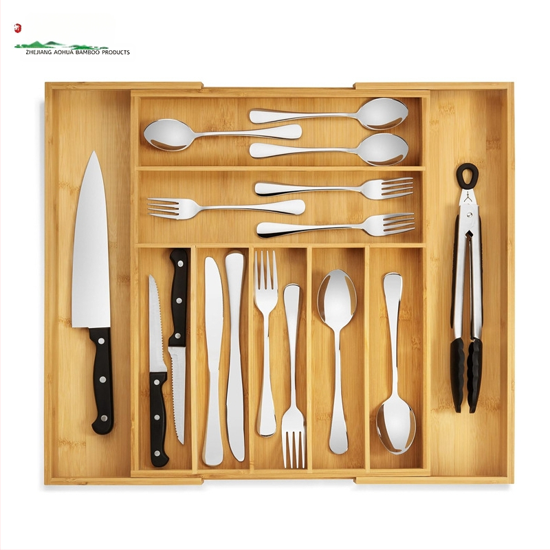 Bambusz tárolódoboz asztali fiókos tároló műtárgy otthoni takarító tárolódoboz konyhai láda étkészlet doboz