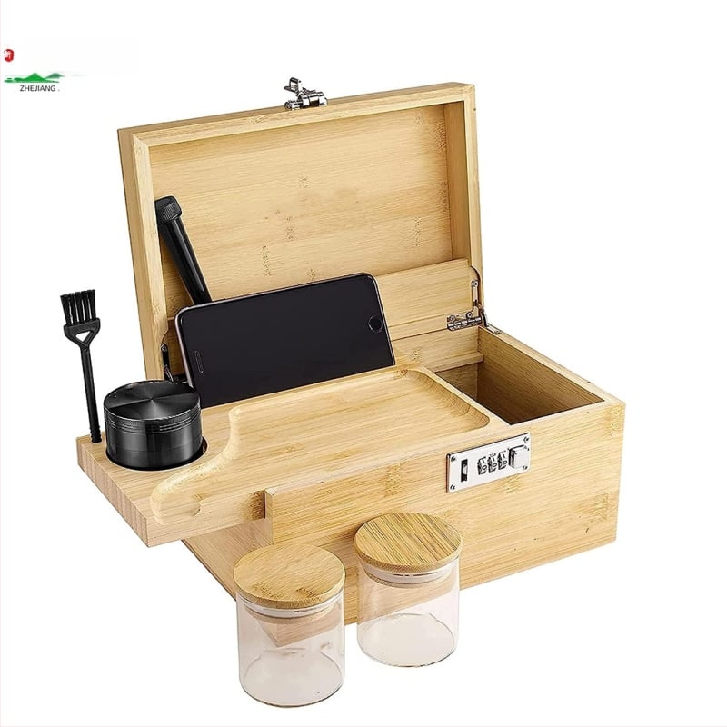 Bambusz tárolódoboz asztali fiókos tároló műtárgy otthoni takarító tárolódoboz konyhai láda étkészlet doboz