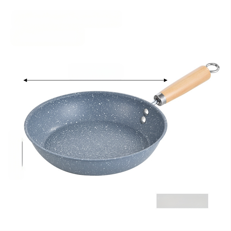 Piiriülene mittenakkuv väike wok-pann marmormustriga mittenakkuv väike pott majapidamises kasutatav mini õues kasutatav wok-pann ühe potiga väike praepann