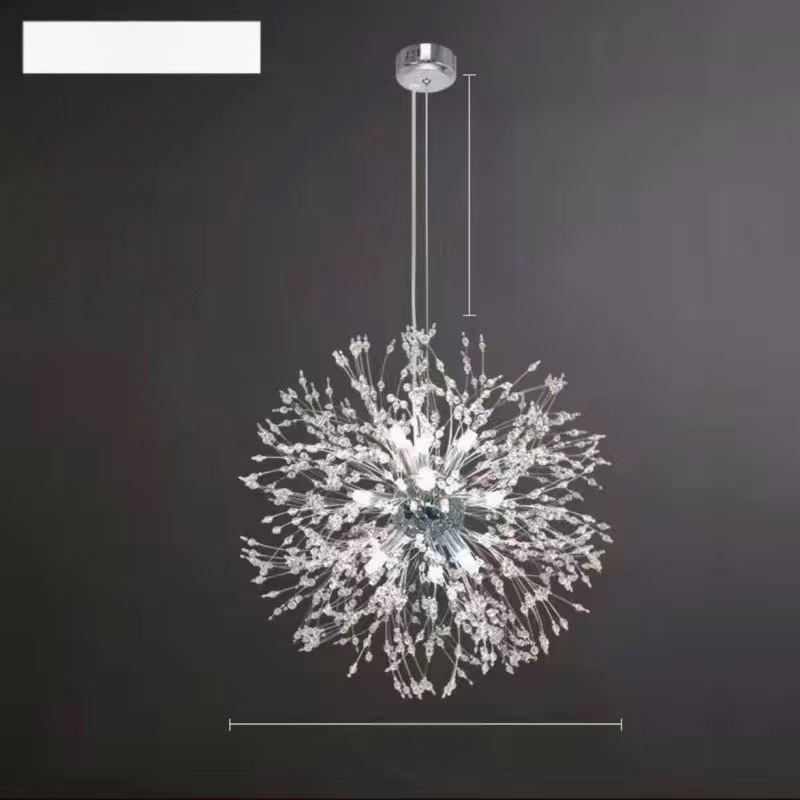 Kerge luksuslik elutoa lühter, magamistoa lamp, kristalllamp, moodne lihtne Skandinaavia jaanimardikas, populaarsed restoranilambid, võilill