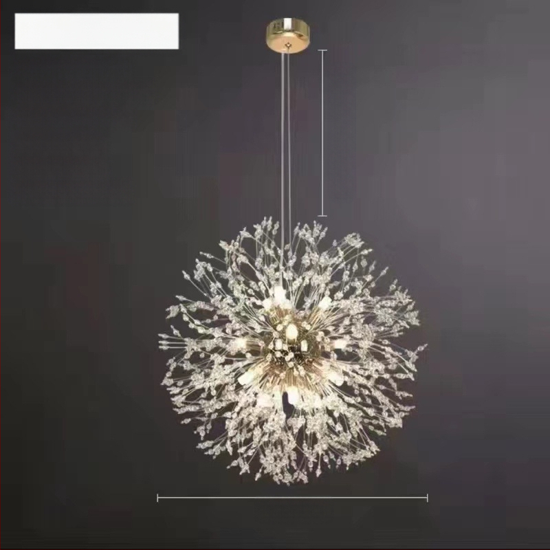 Kerge luksuslik elutoa lühter, magamistoa lamp, kristalllamp, moodne lihtne Skandinaavia jaanimardikas, populaarsed restoranilambid, võilill