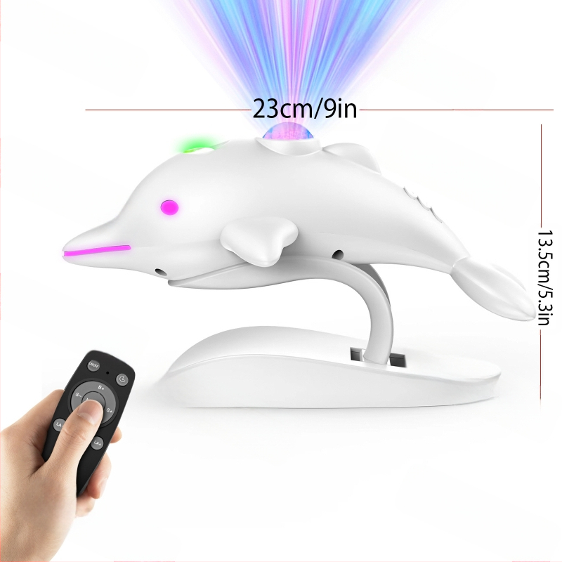 Amazoni uus piiriülene delfiinidega tähistaeva lamp, värviline projektsioonlamp, laste öövalgusti, magamistoa LED-projektsioonlamp