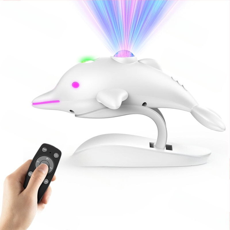 Amazoni uus piiriülene delfiinidega tähistaeva lamp, värviline projektsioonlamp, laste öövalgusti, magamistoa LED-projektsioonlamp