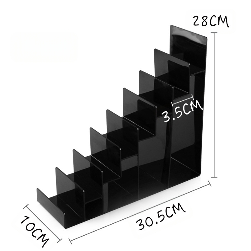 Akrilinis daugiasluoksnis piniginės trapecijos formos laikiklis laikymo vitrina skaidrus vitrina kaukė mobiliojo telefono daugiasluoksnis stovas