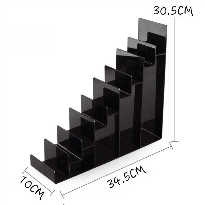 Akrilinis daugiasluoksnis piniginės trapecijos formos laikiklis laikymo vitrina skaidrus vitrina kaukė mobiliojo telefono daugiasluoksnis stovas