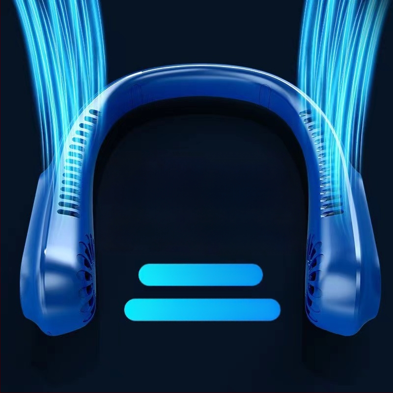 D03 aukštos kokybės įkraunamas penkių greičių skaitmeninis ekranas, kabantis kaklo ventiliatorius, nešiojamas, tylus, itin ilgas baterijos veikimo laikas