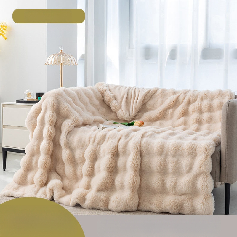 Deka od zečjeg baršuna, deka od imitacije krzna, mjehurićastog baršuna, dvoslojna, zadebljana, nordijska, deka za kauč, zečje krzno Rex