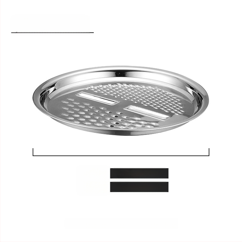 Rūpnīcas tiešās piegādes nerūsējošā tērauda daudzfunkcionālais rīvju trīs daļu komplekts Amoy rīsu sieta rīve virtuves notekas mazgāšanas izlietne