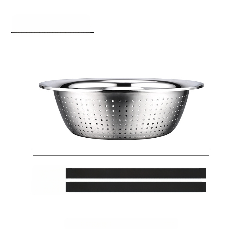 Rūpnīcas tiešās piegādes nerūsējošā tērauda daudzfunkcionālais rīvju trīs daļu komplekts Amoy rīsu sieta rīve virtuves notekas mazgāšanas izlietne